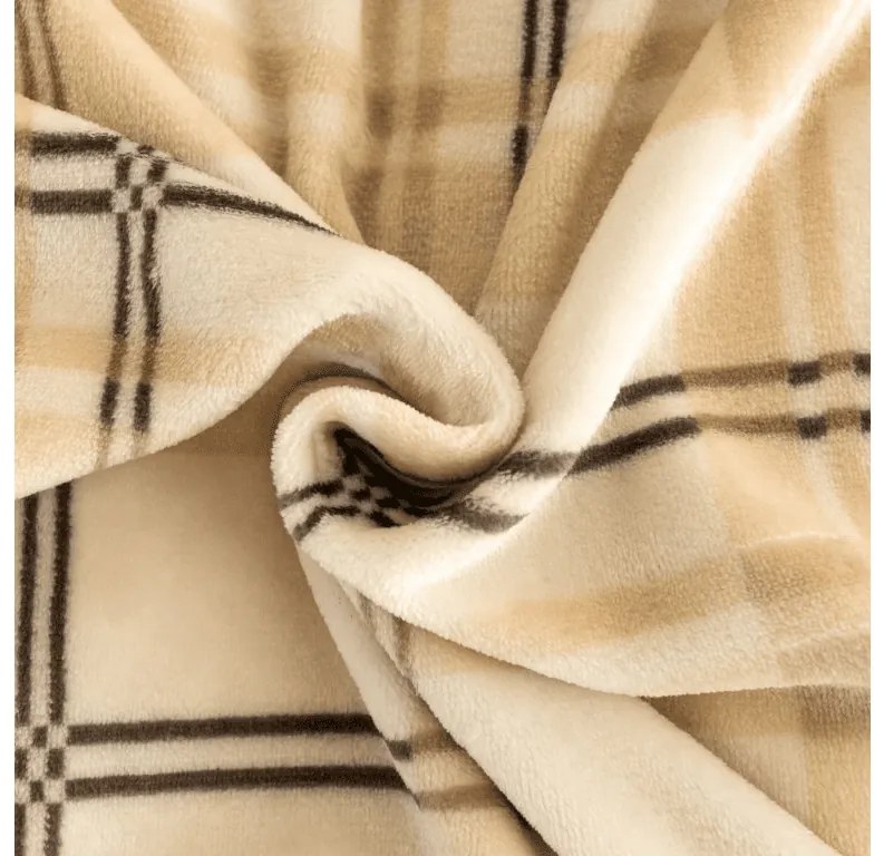 Mikroplüss pléd PLAID, krém színű Méret: 150 x 200 cm
