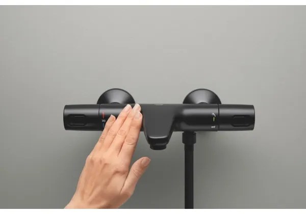 GROHE 1022162432 - PRECISION TREND DN 15 termosztátos kádcsaptelep, fekete