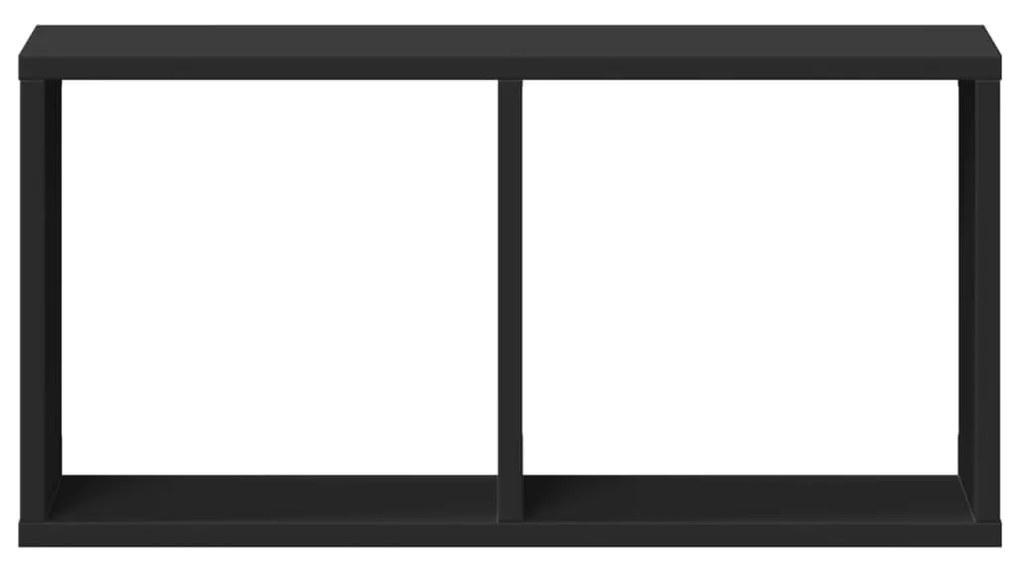 fekete szerelt fa faliszekrény 60 x 16 x 30 cm