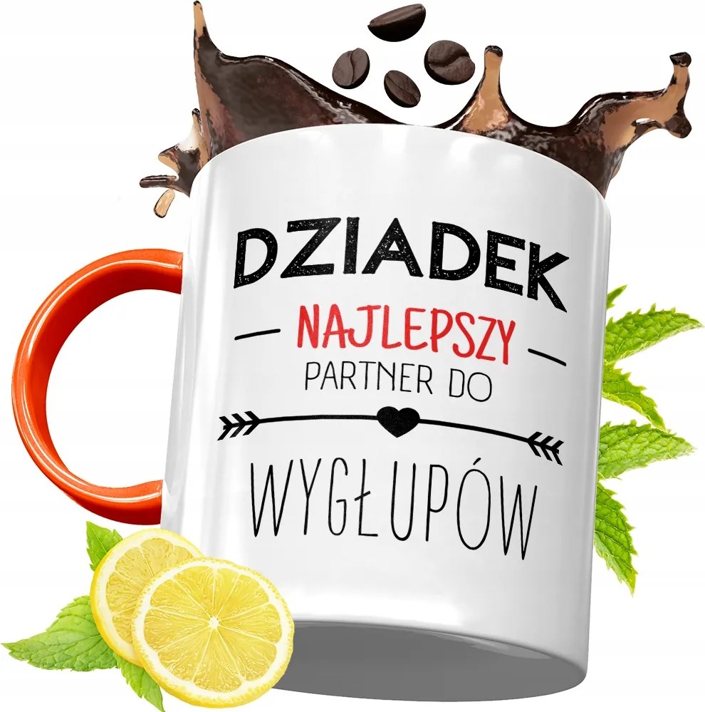 Narancssárga Bögre Nagypapának Ajándék fényképes nyomtatással