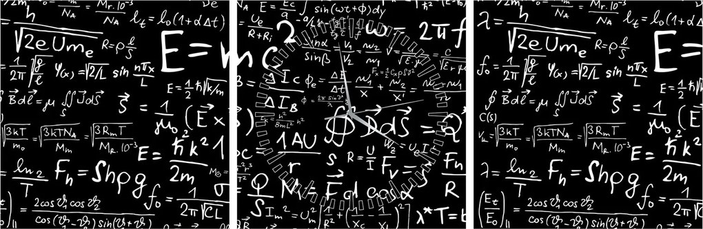 Kép - Matematika (órával) (90x30 cm)