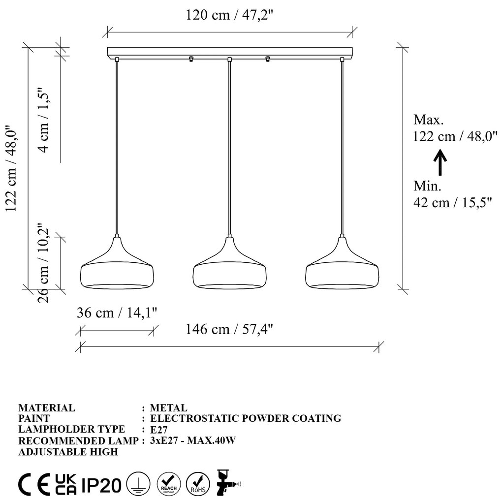 Függőlámpa, yildo - l-253 - 1