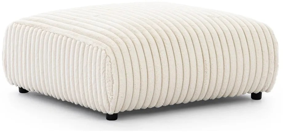 Krémszínű kordbársony lábtartó Justin – Ropez