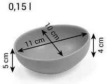 Tescoma FANCY HOME Stones tál, 11 cm, fehér
