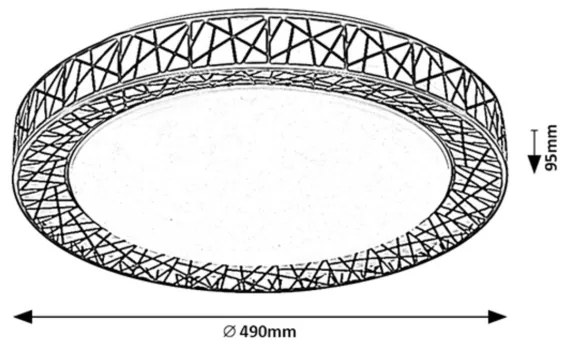 Rabalux 71140 - Dimmelhető mennyezeti lámpatest NILIN LED/48W/230V 3000-6500K