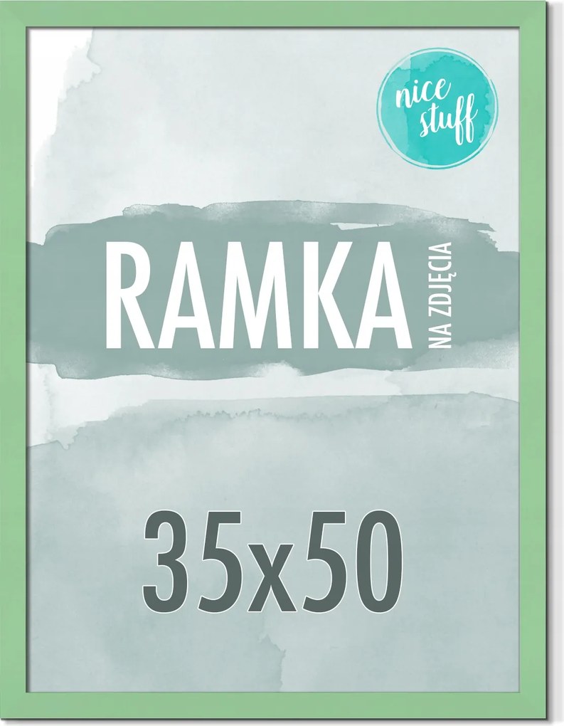 Képkeret 35x50 B3 Képkeret Mdf Fotó Zöld Menta