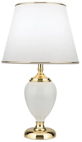 Orion LA 4-1229 - Asztali lámpa OVUM 1xE27/40W/230V 48 cm kerámia fehér/arany