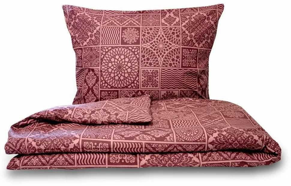 Kvalitex Pamut ágynemét Tokyo bordó, 200 x 200 cm, 2 ks 70 x 90 cm