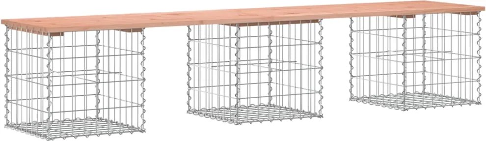 vidaXL tömör duglászfenyő gabion kerti pad 203x44x42 cm