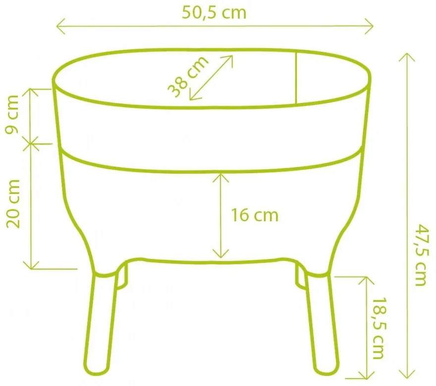 Műanyag önöntözős termesztő virágláda Urbalive – Plastia