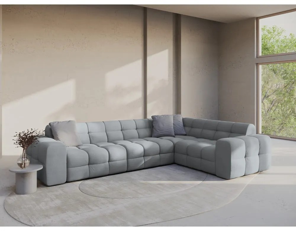 Szürke sarokkanapé (jobb oldali-L alakú) Kendal – Micadoni