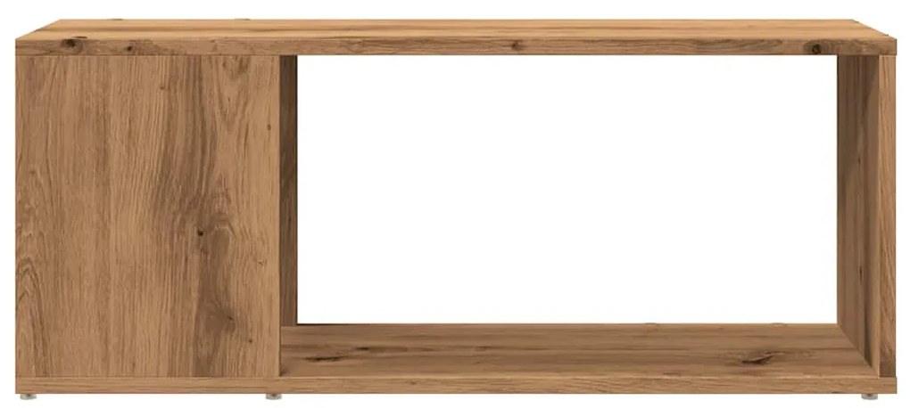 kézműves tölgy színű szerelt fa TV-szekrény 80x24x32 cm