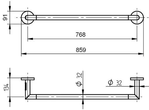 P.M.H. IN1SS-L -Elektromos törölközőszárító INGA 17W/230V 85,9cm IP44 balos/rozsdamentes acél