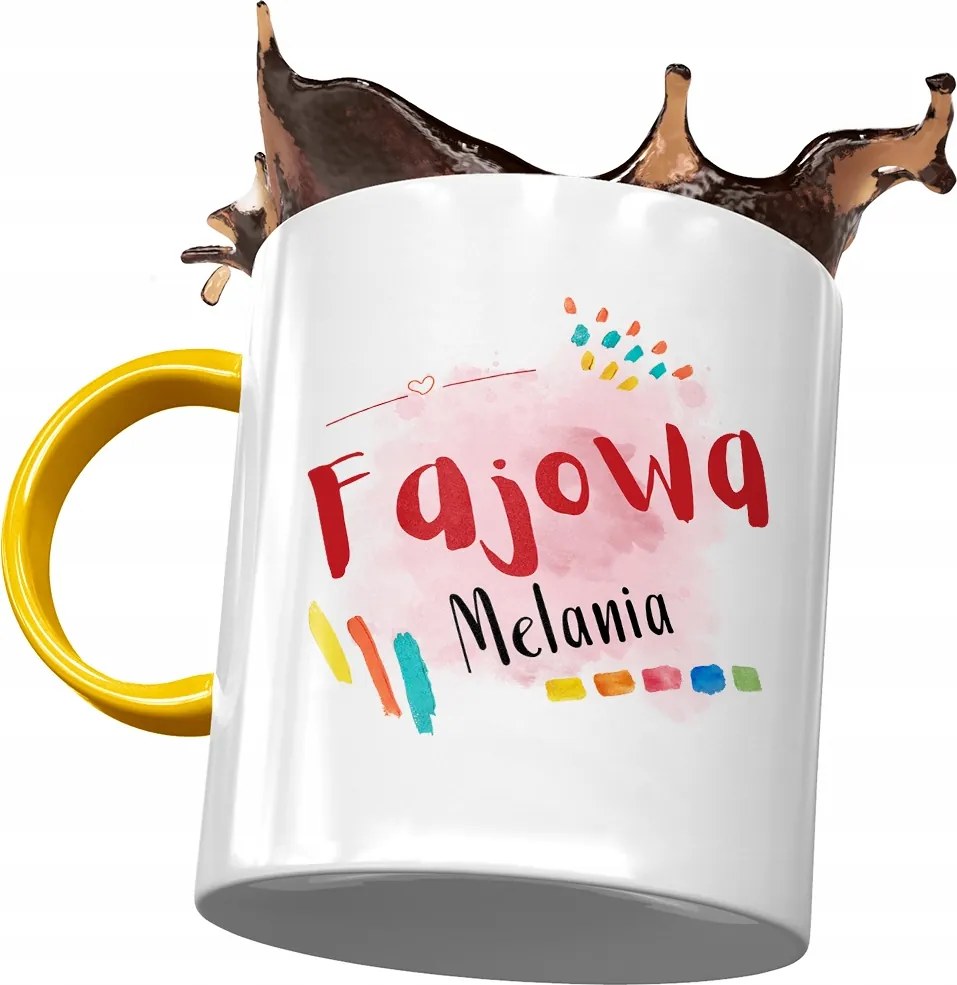 Sárga Bögre Melánia Feleség Barátnő Ajándék Nyomtatott Fotóval