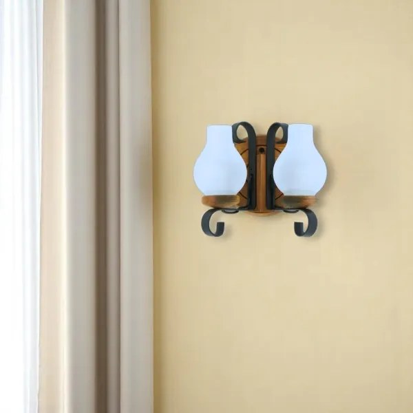 Brilagi - Fali lámpa ROATA APLICA 2xE14/40W/230V bükkfa