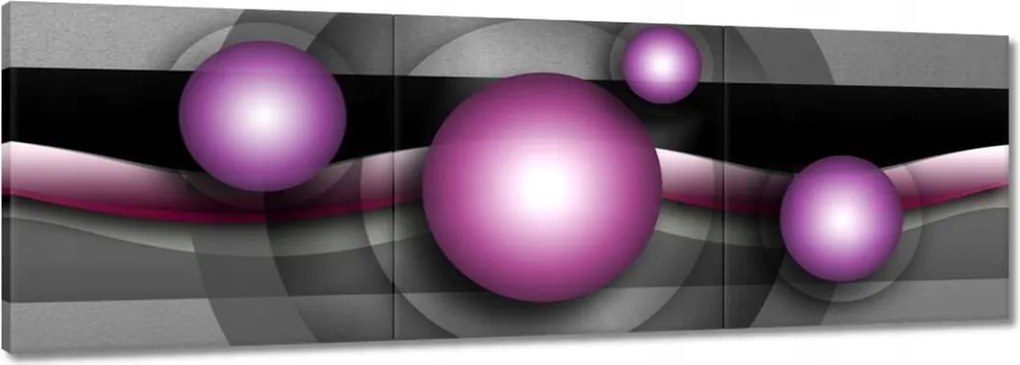 Vászonkép 90x30 Lila gömbök Absztrakt