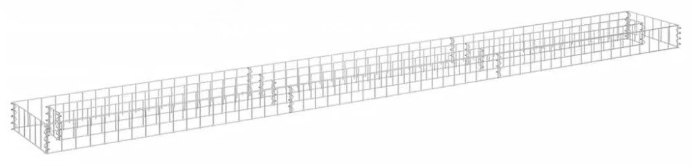 horganyzott acél gabion magaságyás 270 x 30 x 10 cm