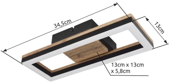 Brilagi - LED mennyezeti lámpatest AXIS LED/12W/230V