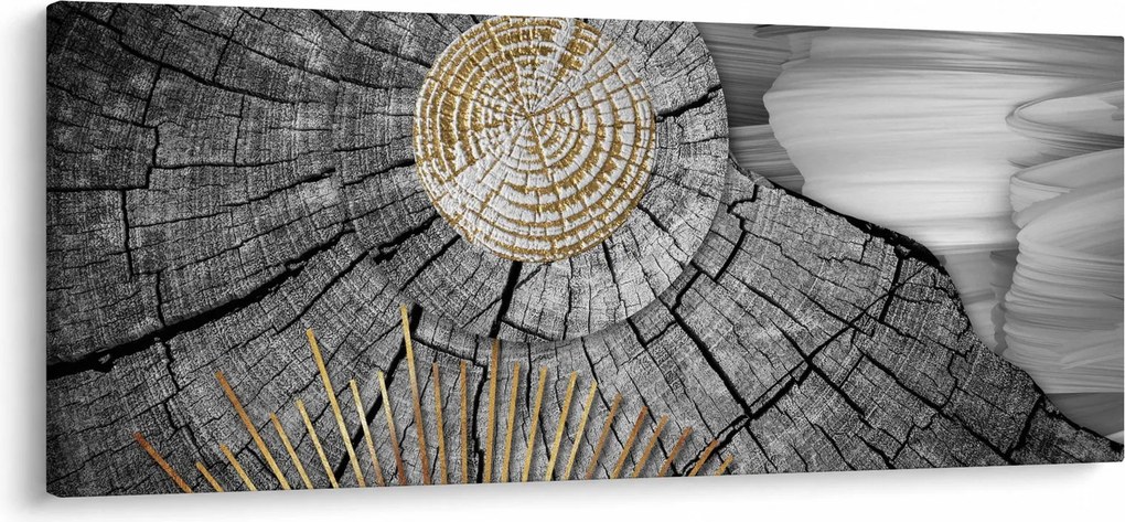 Kép - A fa törzse kollázsban (120x50 cm)