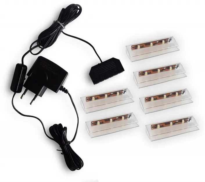 Rejtett LED világítás fürdőszoba és nappali bútorokhoz - 6 pontos