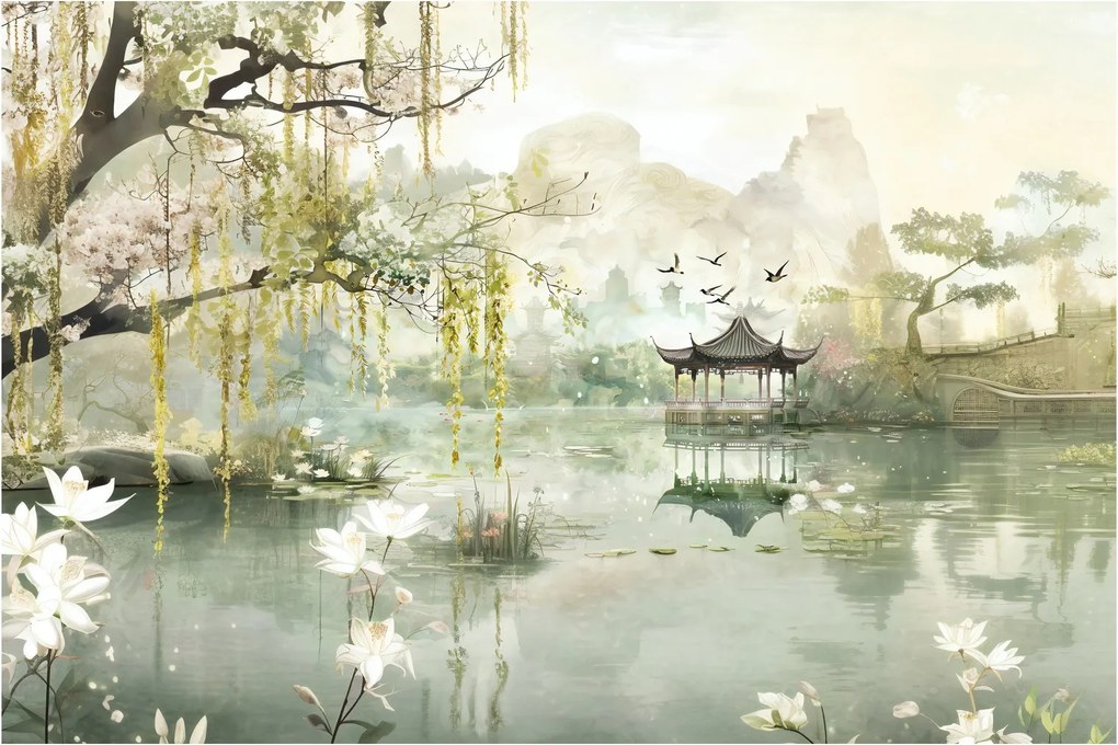 Kép - Kínai tó (90x60 cm)