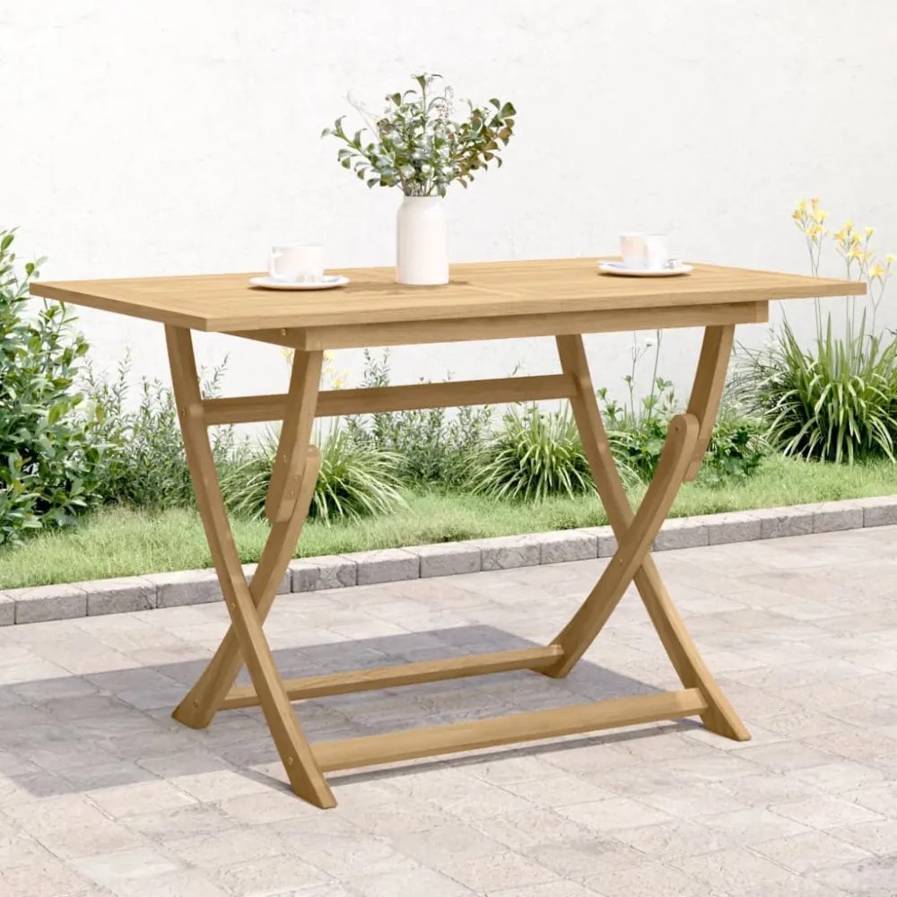 összecsukható tömör akácfa kerti asztal 120 x 70 x 75 cm