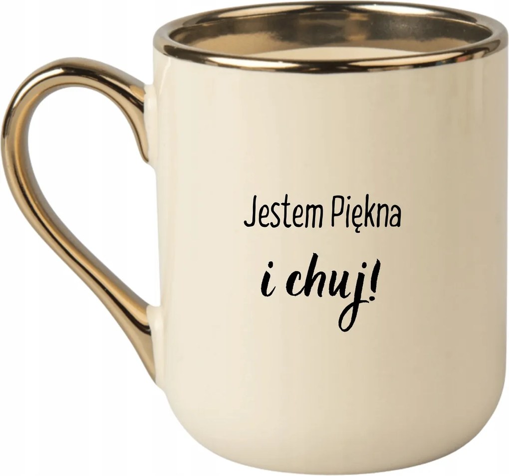 Bögre Elegáns Bézs Arany Rant Vicces Ajándék Szép Vagyok