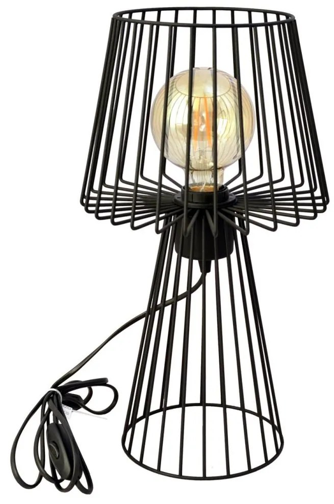 Asztali lámpa TORRI 1xE27/15W/230V fekete