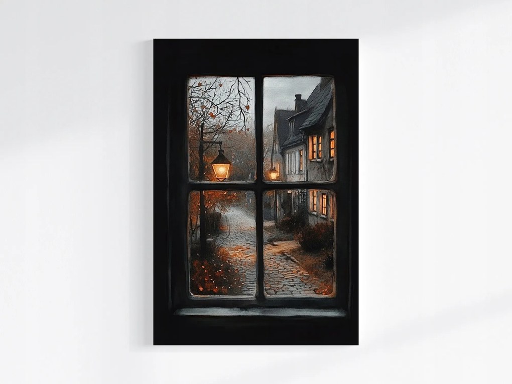 Vászonkép Canvas Ablak Kilátás Ősz Anglia Város Ősz 80x120