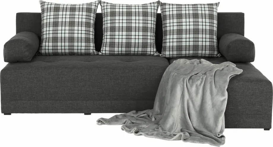 Sarokgarnitúra készlet, szürke melír / mintázott, jobb, MEXX