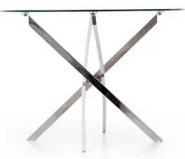 Étkezőasztal ESTEN átlátszó/ezüstszínű