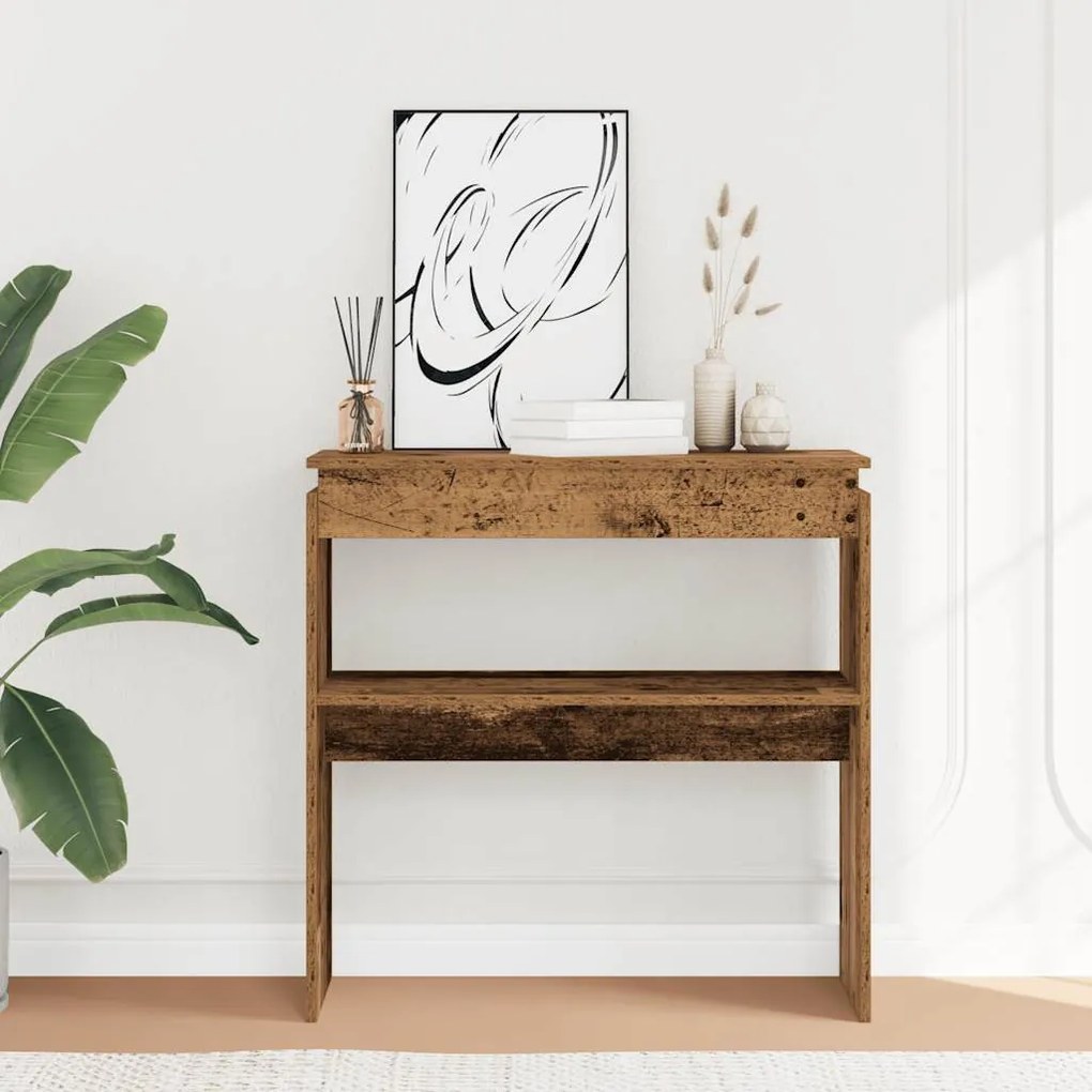 szürke sonoma szerelt fa tálalóasztal 80 x 30 x 80 cm