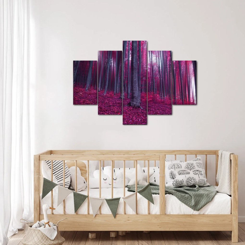 Egy rózsaszín erdő képe (150x105 cm)