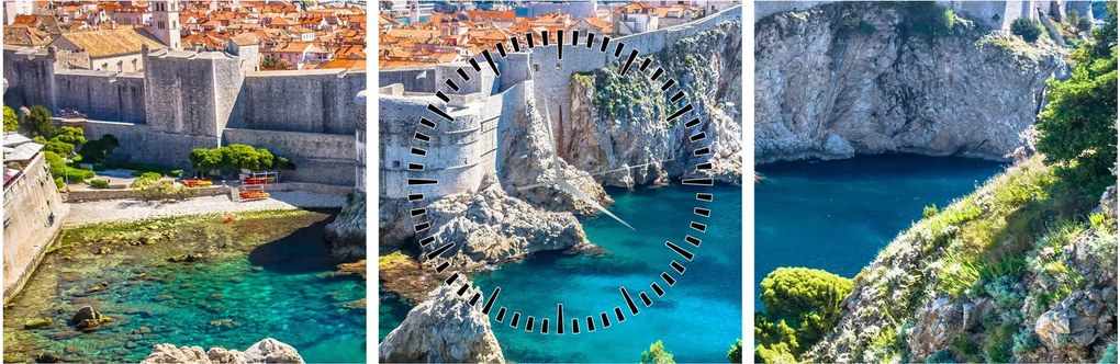 Kép - Dubrovnik (órával) (90x30 cm)