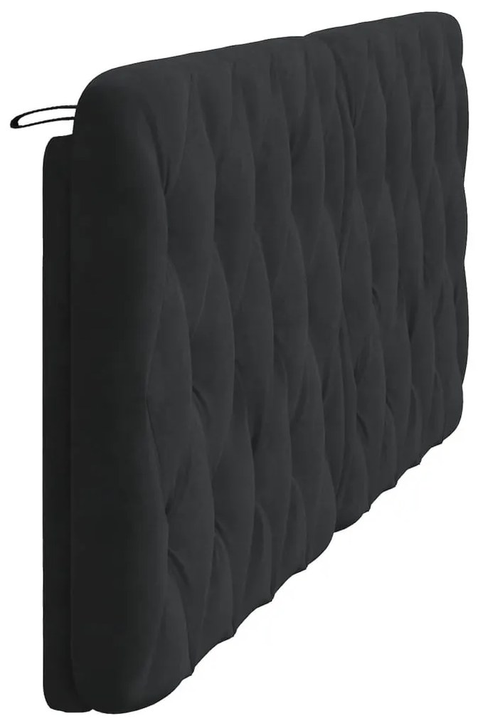 fekete bársony fejtámla párna 200 cm