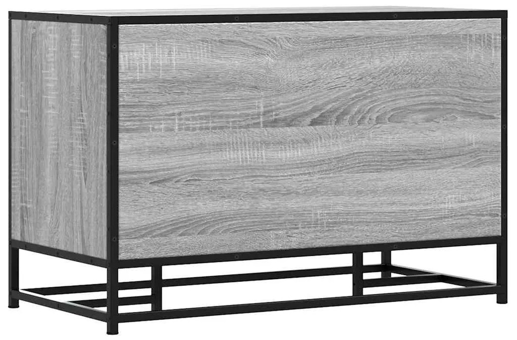 cipőpad szürke Sonoma 80x40x53,5 cm Gépi fa és fém