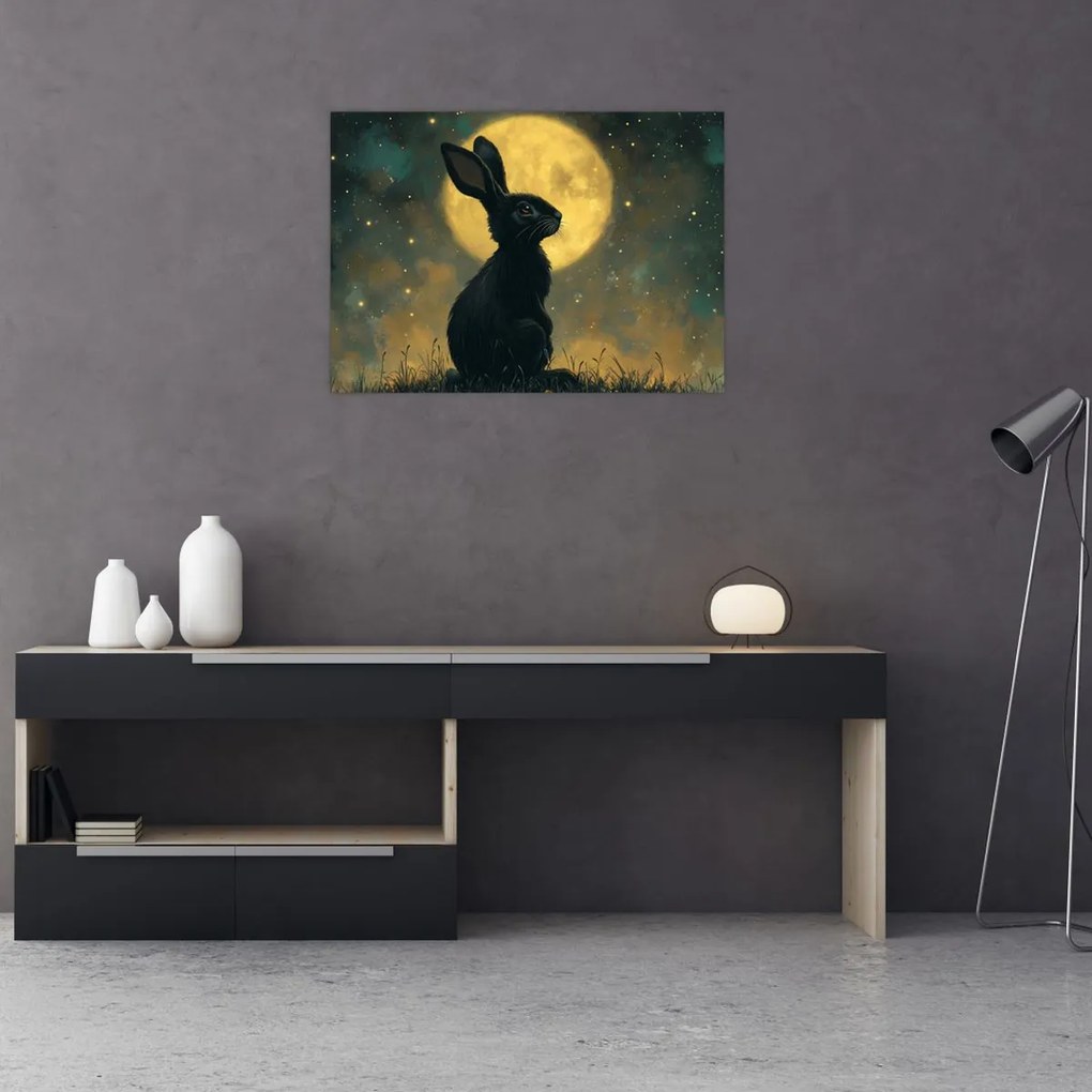 Kép - Nyúl és hold (70x50 cm)