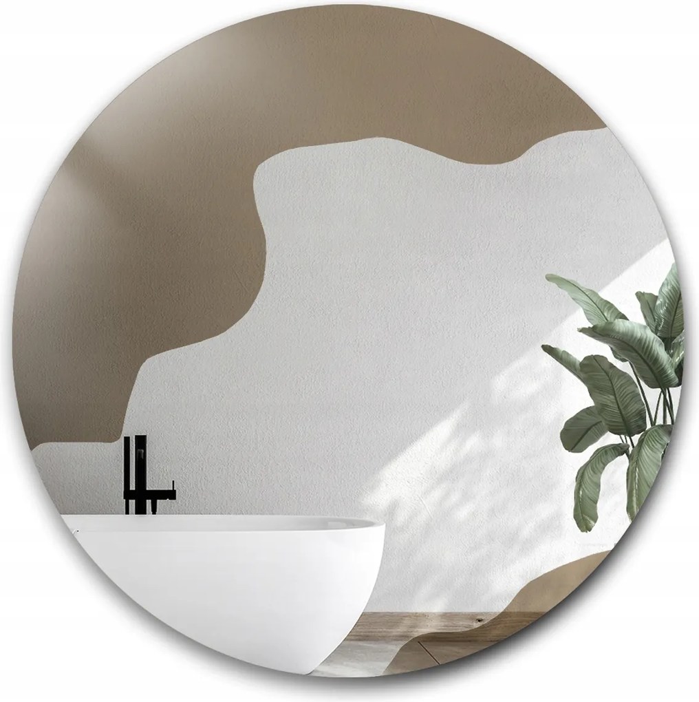 Dekorációs kerek tükör Astralis ezüst-barna FI80 cm