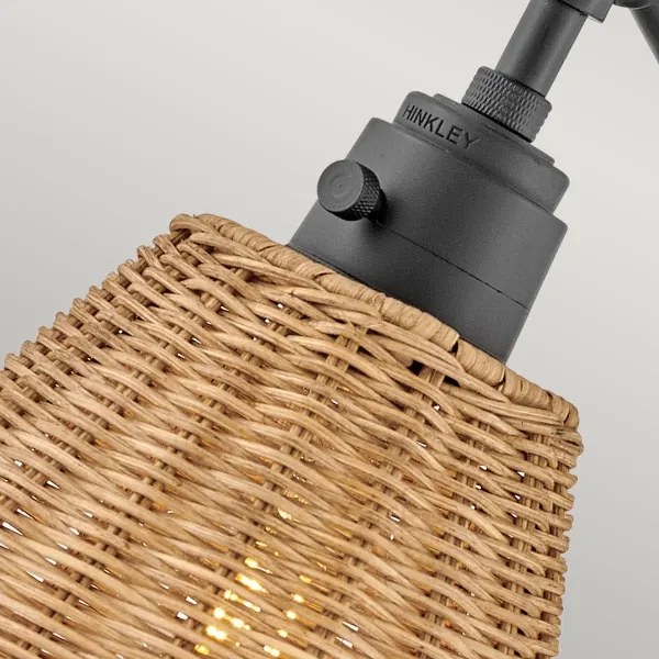 Hinkley HK-ARTI-1W-BK-NR-Fali spotlámpa ARTI 1xE27/60W/230V fekete/barna