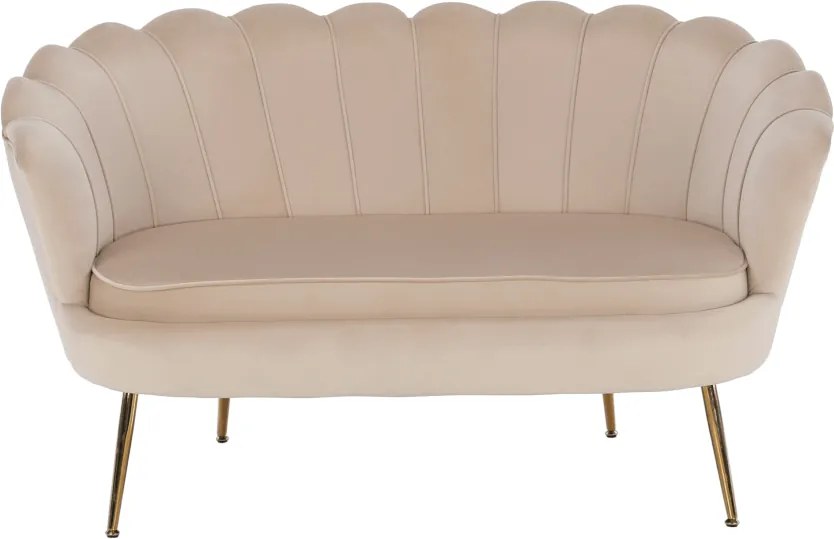 Pad Art-deco stílusban, bézs Velvet anyag/gold chróm-arany, NOBLIN