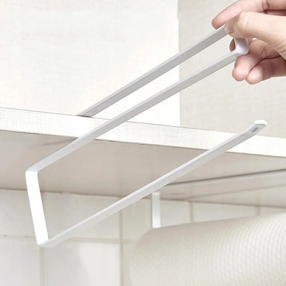 Konyhai Akasztó Tartó Fém Papírtörlőhöz Fehér 2db