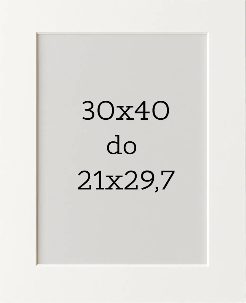 Passe-partout 30x40 poszter fotó kép 21x29,7 A4 fehér keret