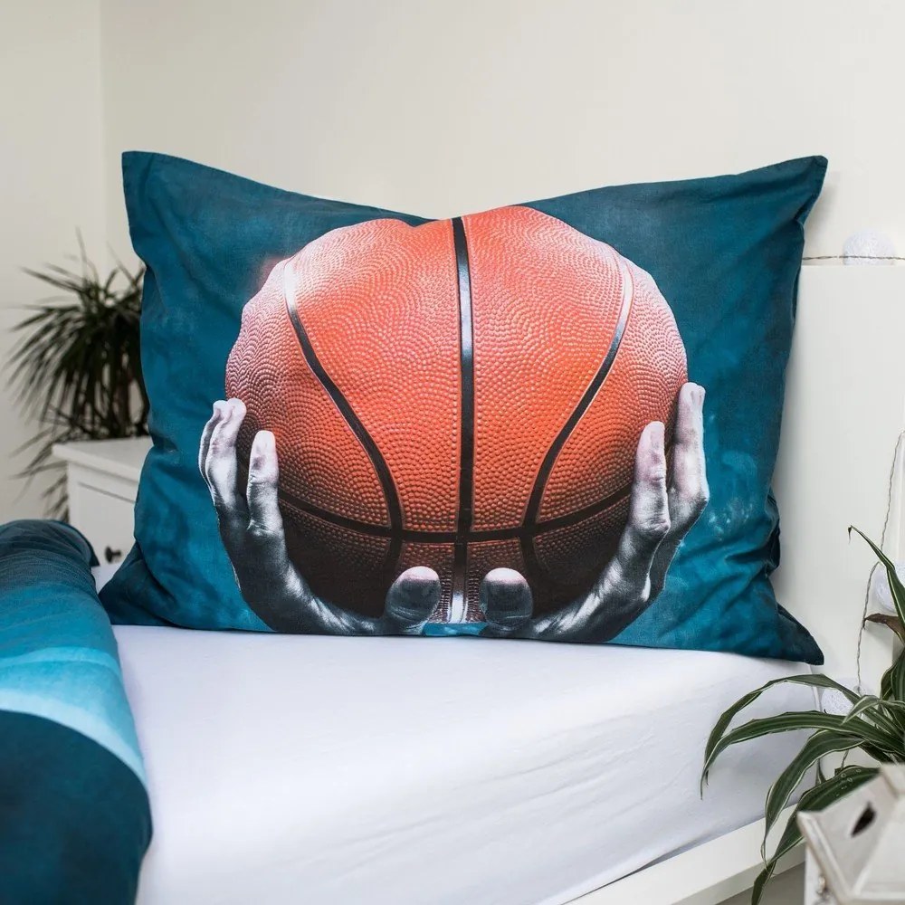 Egyszemélyes pamut gyerek ágyneműhuzat 140x200 cm Basketball – Jerry Fabrics