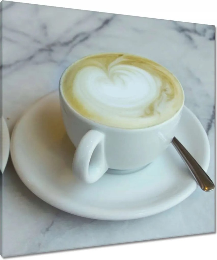 Vászonkép 90x90 Kávéscsésze Szív