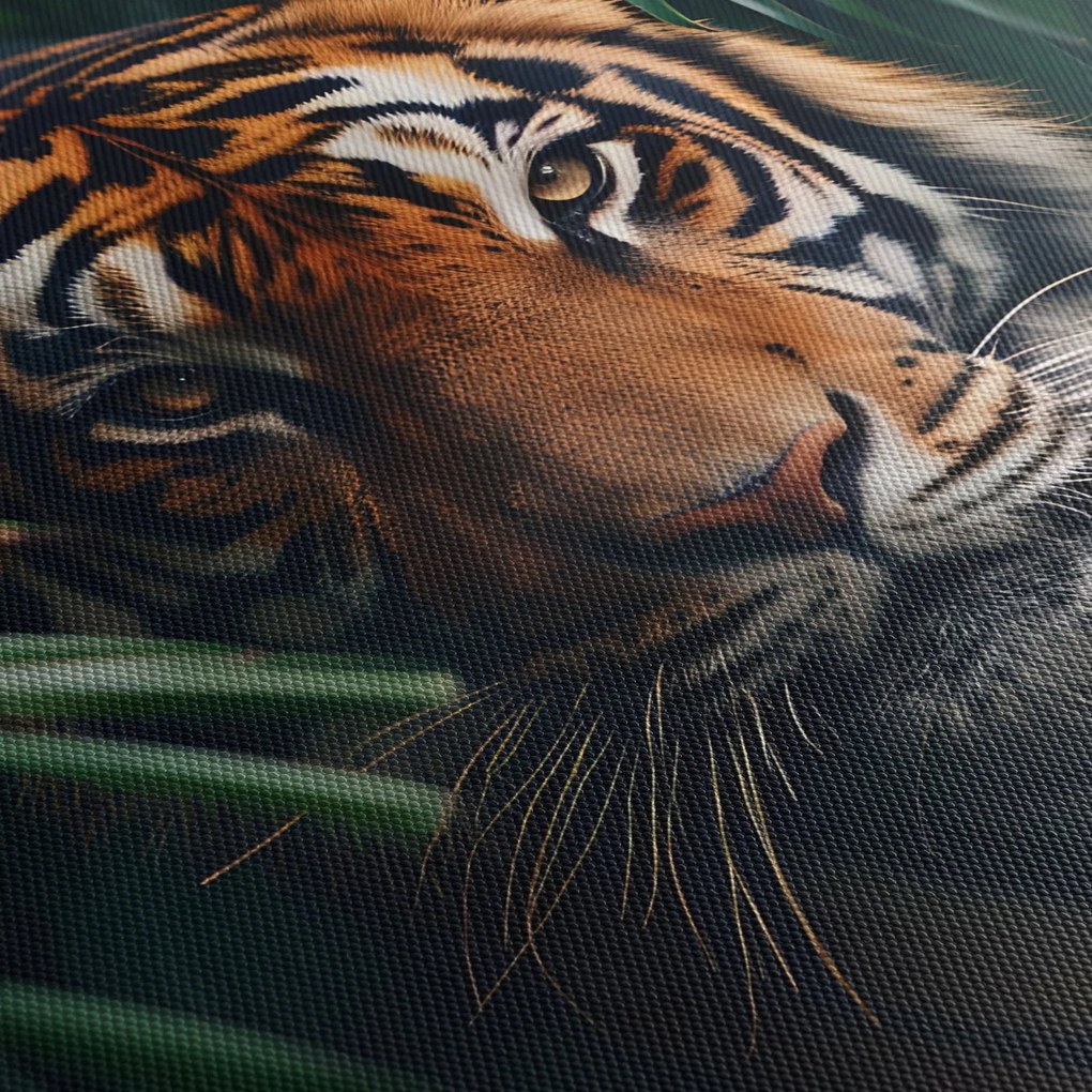 Kép - Egy tigris portréja a dzsungelben (90x60 cm)