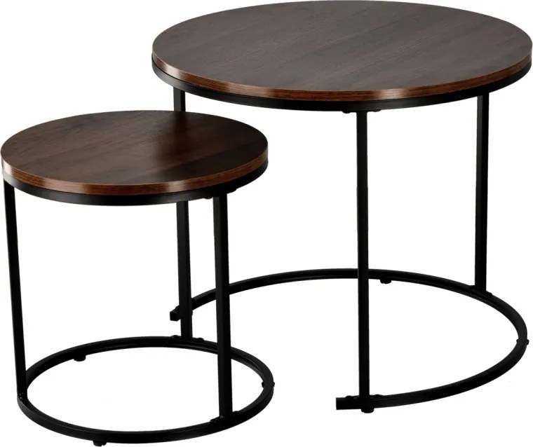 Kétrészes Kerek Dohányzóasztal