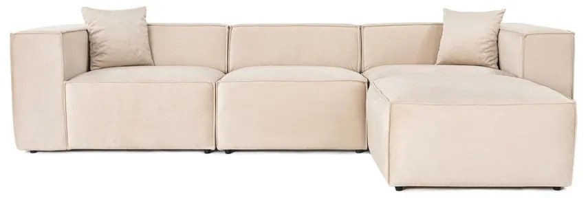 Sarokkanapé Lora (L1-O1-1R-POUFFE ) - Krém