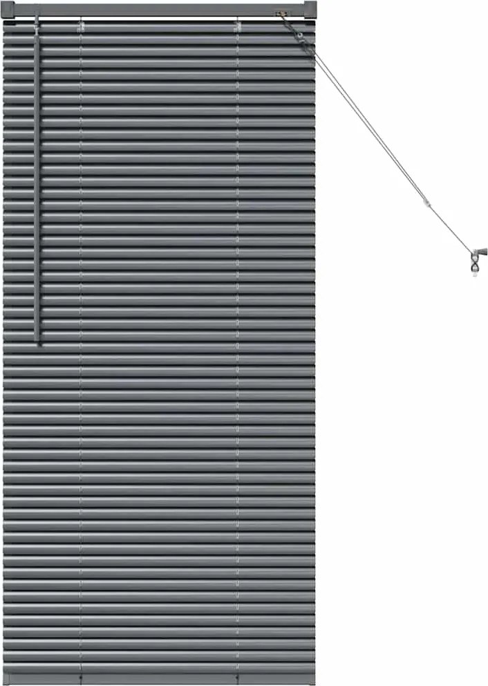 vidaXL Zsalugáter Redőnyök Sötétszürke 130 x 55 cm Alumínium