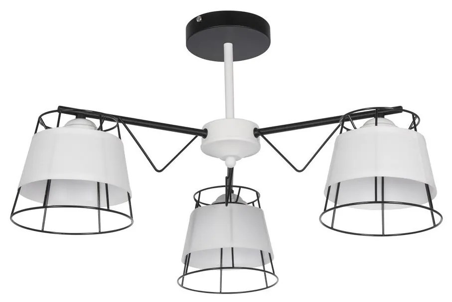 Csillár rúdon 3xE27/60W/230V fehér