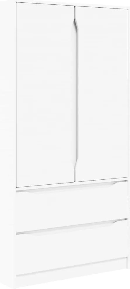 vidaXL Fürdőszoba Székény fiókkal Fehér 79,5 x 49 x 156 cm Faanyag